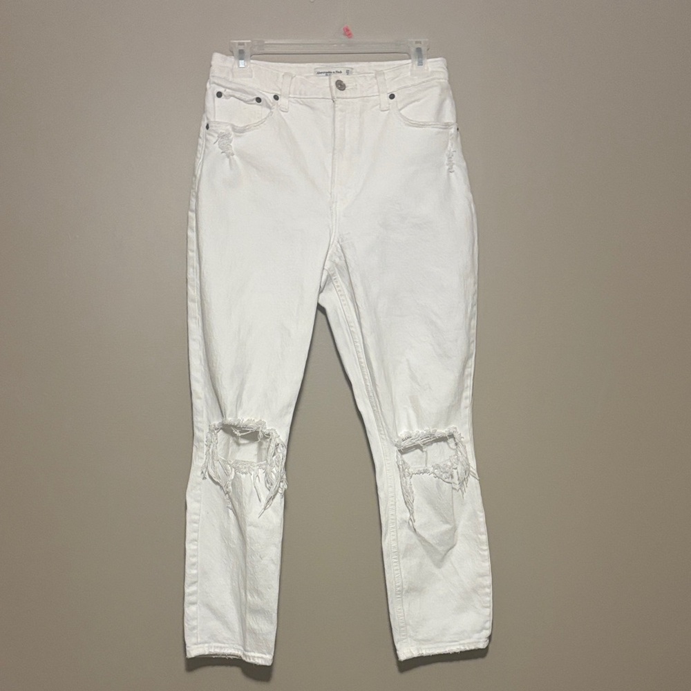 Abercrombie & Fitch White Straight Jeans